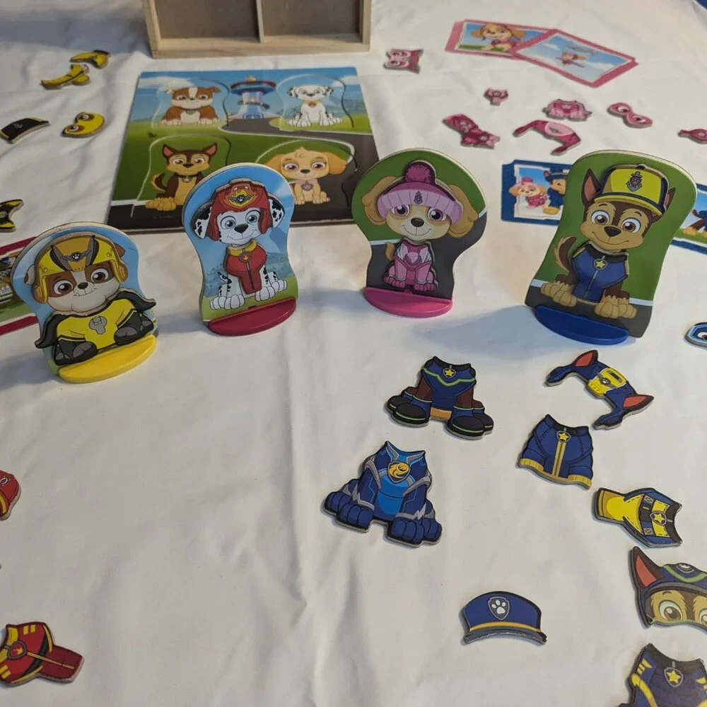 Paw Patrol Puzzle, by Melissa & Doug, and a plush Chase